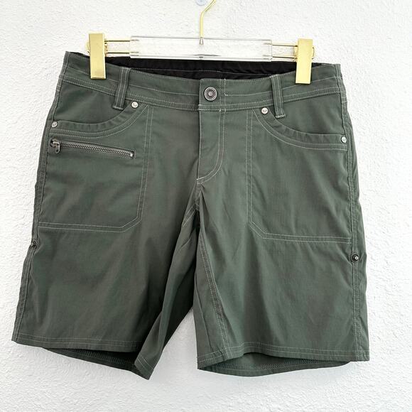 Kuhl Kliffside Air Roll-Up Convertible Shorts Women 6 Olive Green Hiking - Picture 1 of 7